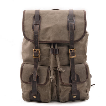 Marcus | Canvas travel backpack made of Vegan Leather