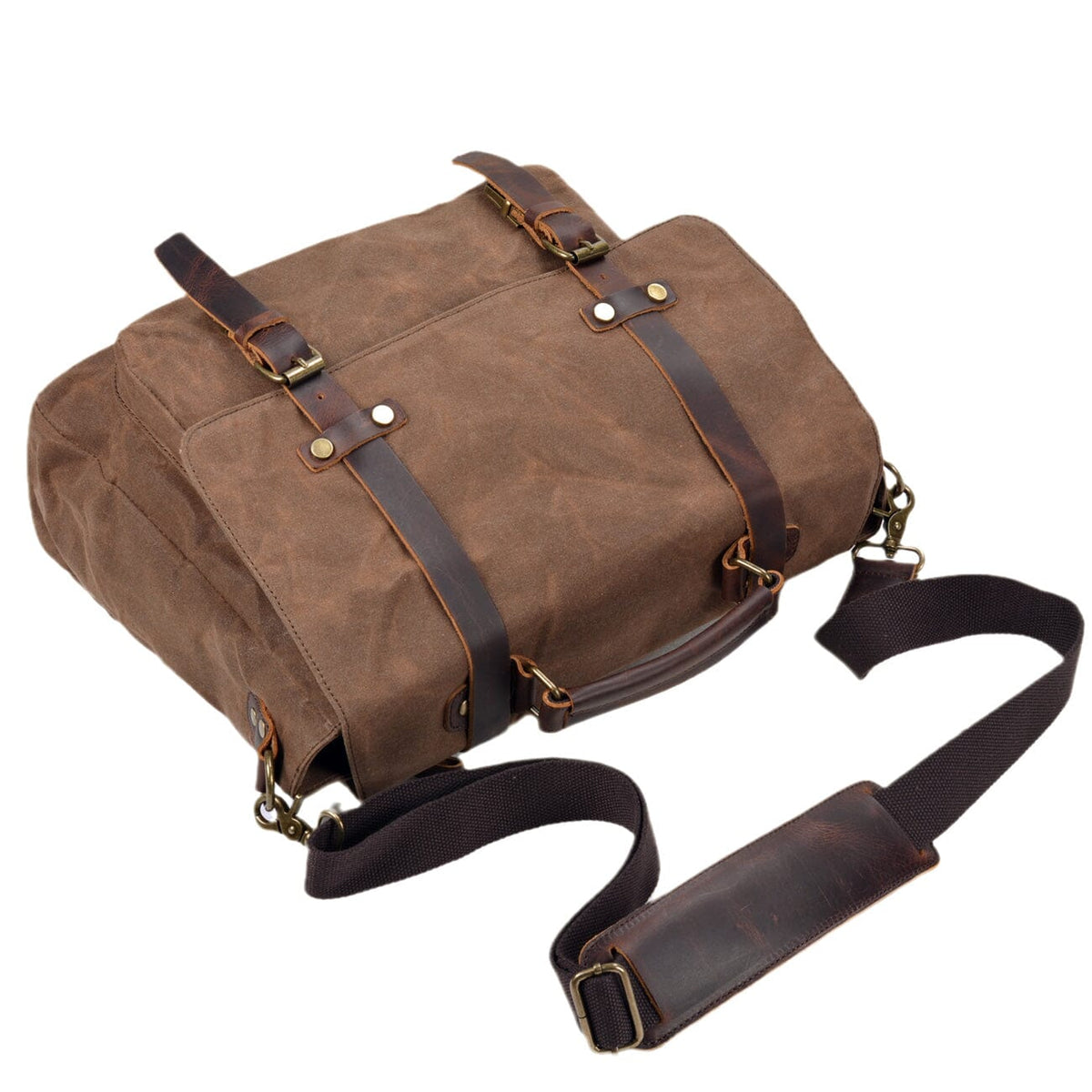Ryan | Canvas shoulder bag made of Vegan Leather