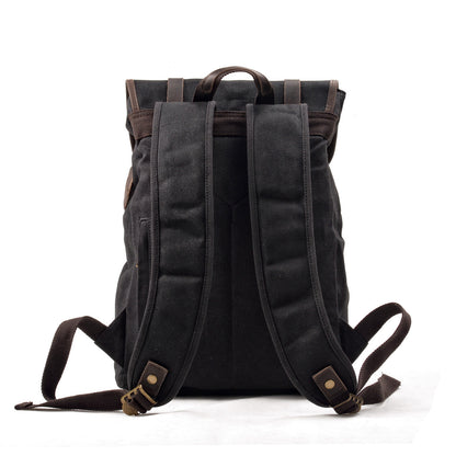 Marcus | Canvas travel backpack made of Vegan Leather