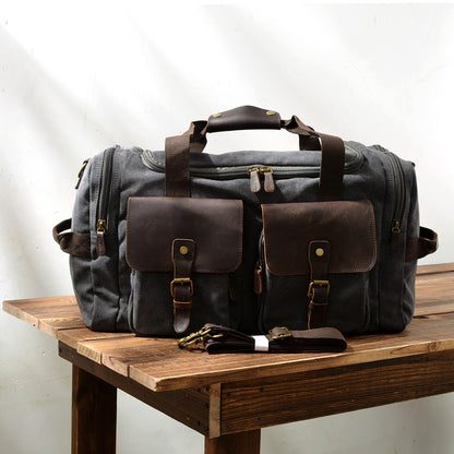 David | Canvas duffle bag for travel made of Vegan Leather