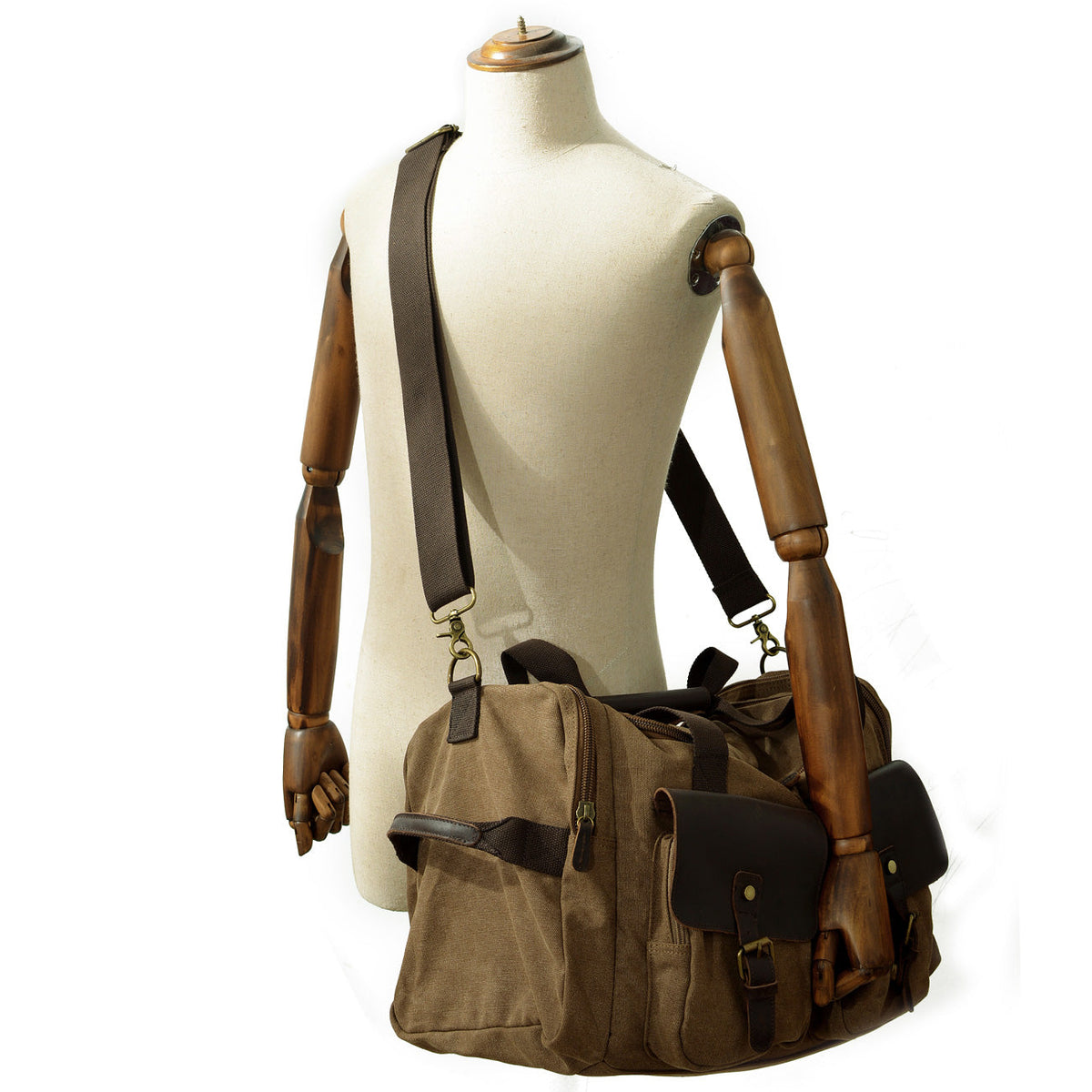 David | Canvas duffle bag for travel made of Vegan Leather