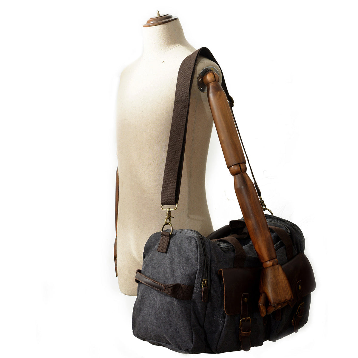 David | Canvas duffle bag for travel made of Vegan Leather
